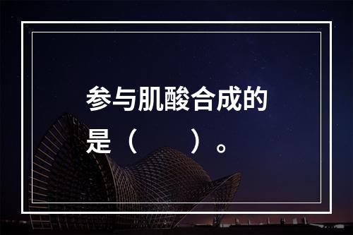 参与肌酸合成的是（　　）。