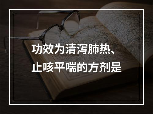 功效为清泻肺热、止咳平喘的方剂是