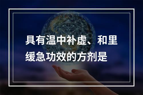 具有温中补虚、和里缓急功效的方剂是