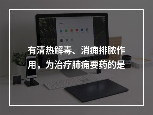 有清热解毒、消痈排脓作用，为治疗肺痈要药的是