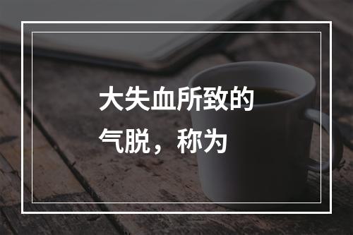 大失血所致的气脱，称为