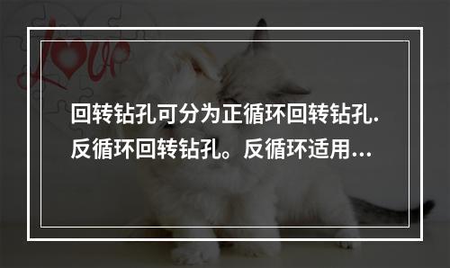 回转钻孔可分为正循环回转钻孔.反循环回转钻孔。反循环适用于(