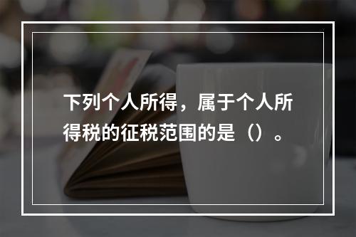 下列个人所得，属于个人所得税的征税范围的是（）。