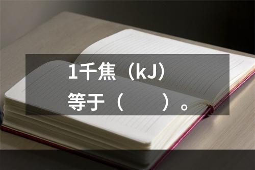 1千焦（kJ）等于（　　）。