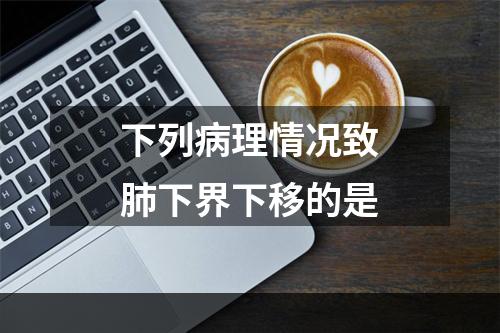 下列病理情况致肺下界下移的是