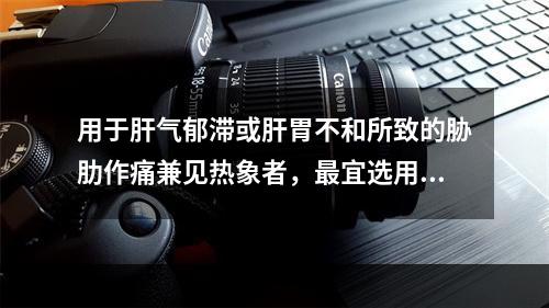 用于肝气郁滞或肝胃不和所致的胁肋作痛兼见热象者，最宜选用的药