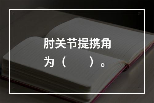 肘关节提携角为（　　）。