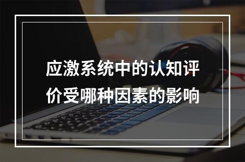 应激系统中的认知评价受哪种因素的影响