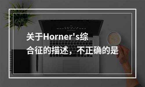 关于Horner's综合征的描述，不正确的是