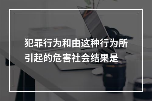 犯罪行为和由这种行为所引起的危害社会结果是