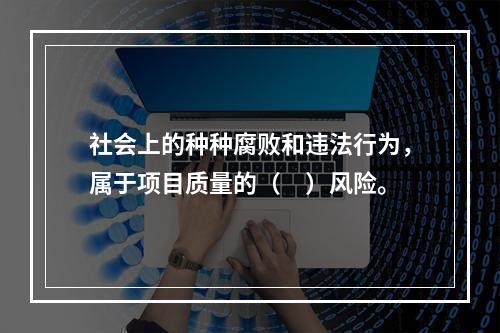 社会上的种种腐败和违法行为，属于项目质量的（　）风险。