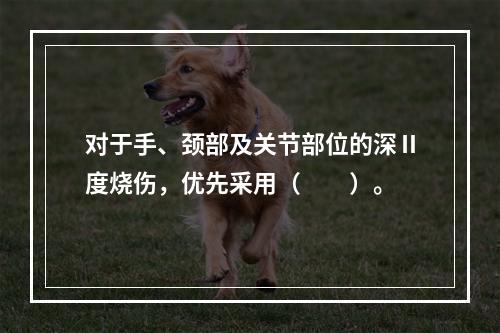 对于手、颈部及关节部位的深Ⅱ度烧伤，优先采用（　　）。