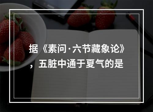 据《素问·六节藏象论》，五脏中通于夏气的是