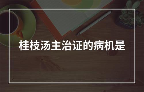 桂枝汤主治证的病机是