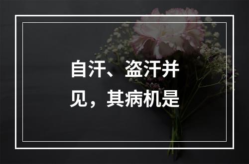 自汗、盗汗并见，其病机是