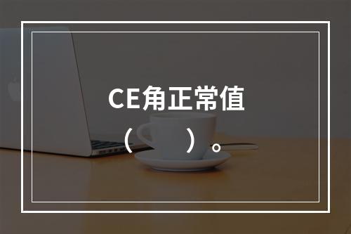 CE角正常值（　　）。