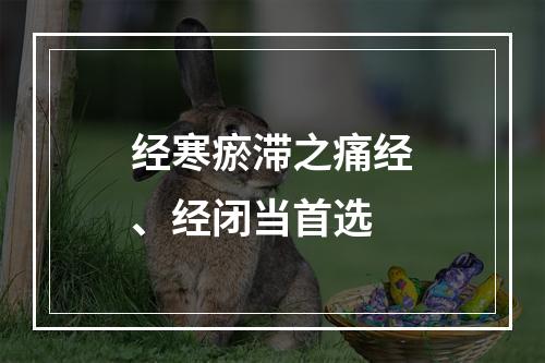 经寒瘀滞之痛经、经闭当首选