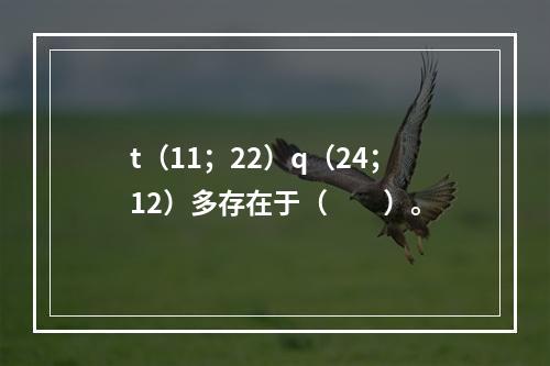 t（11；22）q（24；12）多存在于（　　）。