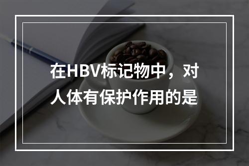 在HBV标记物中，对人体有保护作用的是