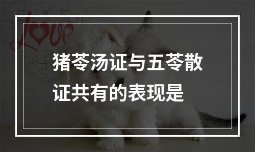 猪苓汤证与五苓散证共有的表现是