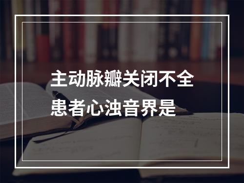 主动脉瓣关闭不全患者心浊音界是