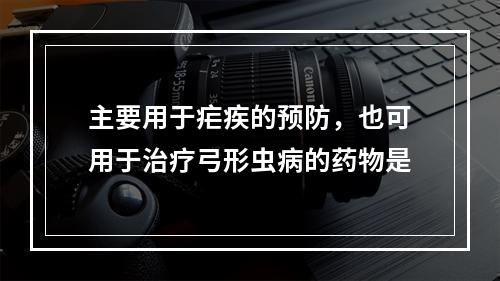 主要用于疟疾的预防，也可用于治疗弓形虫病的药物是