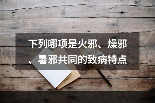 下列哪项是火邪、燥邪、暑邪共同的致病特点