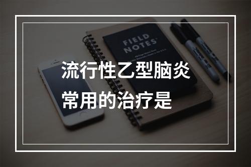 流行性乙型脑炎常用的治疗是