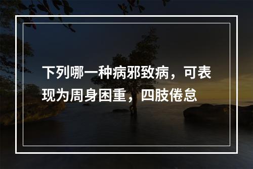 下列哪一种病邪致病，可表现为周身困重，四肢倦怠