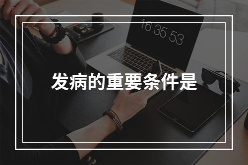 发病的重要条件是