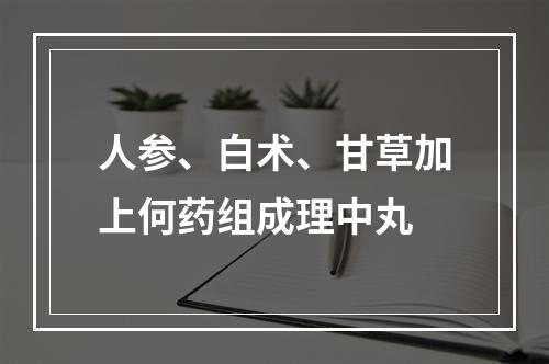 人参、白术、甘草加上何药组成理中丸