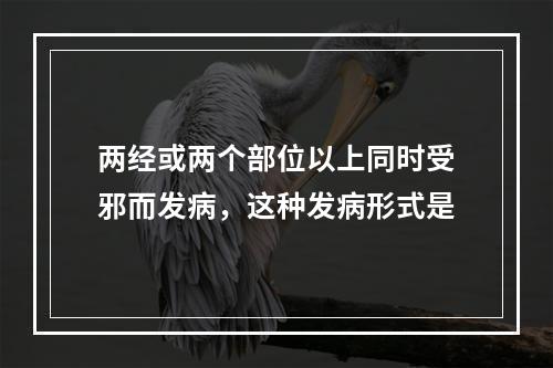 两经或两个部位以上同时受邪而发病，这种发病形式是