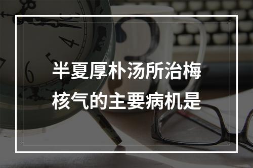 半夏厚朴汤所治梅核气的主要病机是