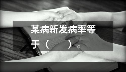 某病新发病率等于（　　）。