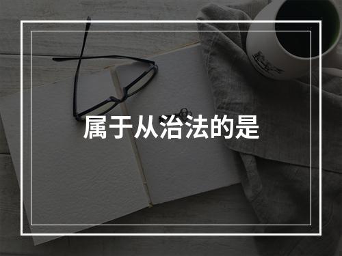 属于从治法的是