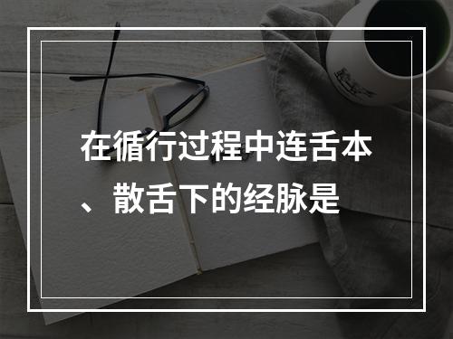 在循行过程中连舌本、散舌下的经脉是