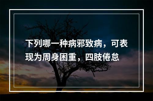 下列哪一种病邪致病，可表现为周身困重，四肢倦怠