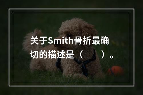 关于Smith骨折最确切的描述是（　　）。