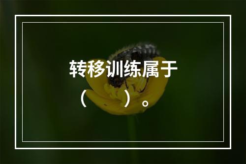 转移训练属于（　　）。