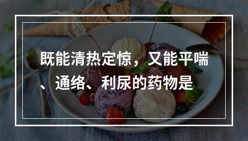 既能清热定惊，又能平喘、通络、利尿的药物是