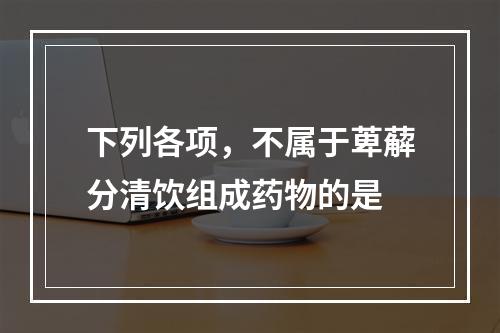 下列各项，不属于萆薢分清饮组成药物的是