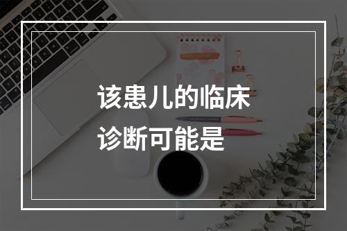 该患儿的临床诊断可能是