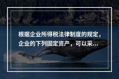 根据企业所得税法律制度的规定，企业的下列固定资产，可以采用加