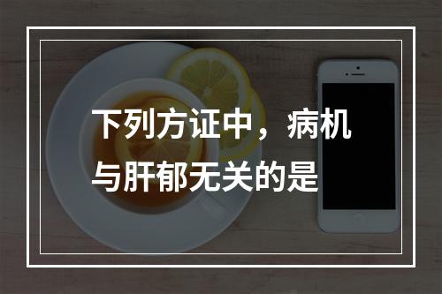 下列方证中，病机与肝郁无关的是