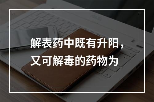 解表药中既有升阳，又可解毒的药物为