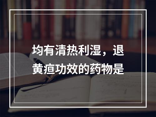 均有清热利湿，退黄疸功效的药物是