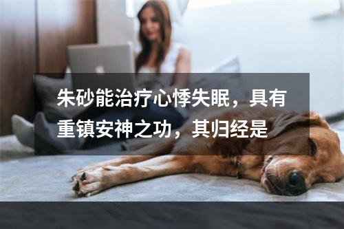 朱砂能治疗心悸失眠，具有重镇安神之功，其归经是