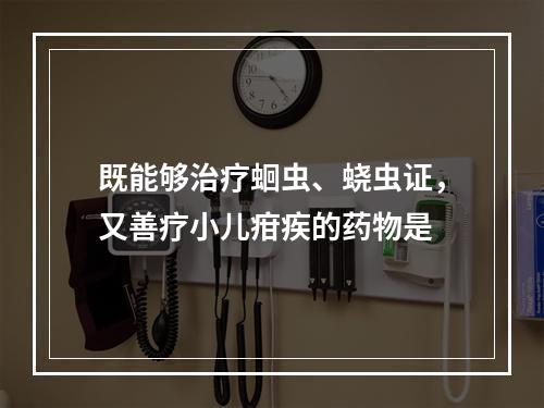 既能够治疗蛔虫、蛲虫证，又善疗小儿疳疾的药物是