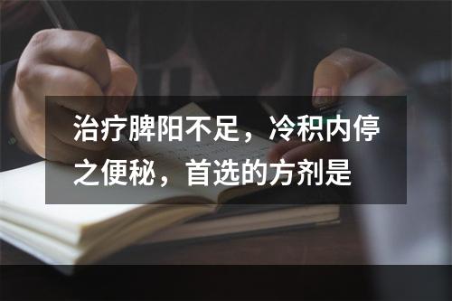 治疗脾阳不足，冷积内停之便秘，首选的方剂是