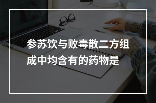 参苏饮与败毒散二方组成中均含有的药物是